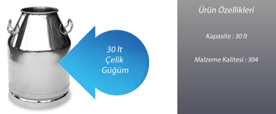 30 LT PASLANMAZ KOVA